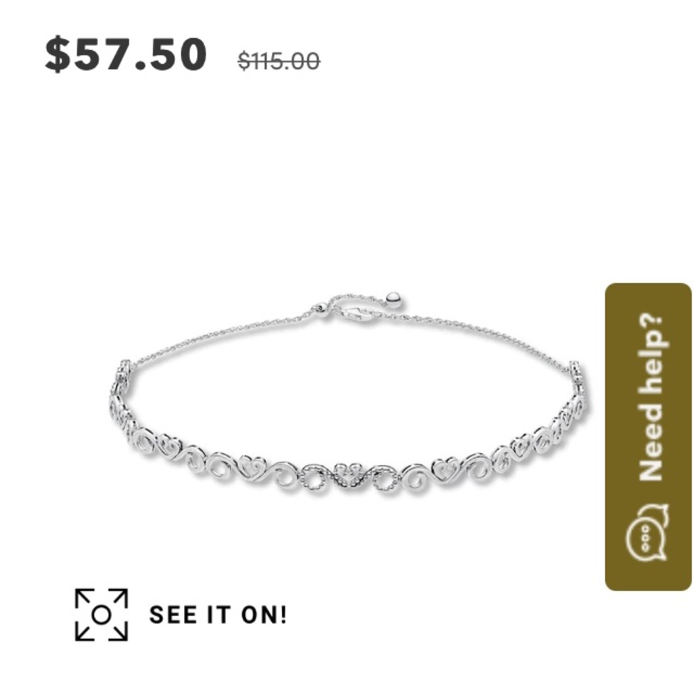 Pandora 14.96” Sterling Silver Choker